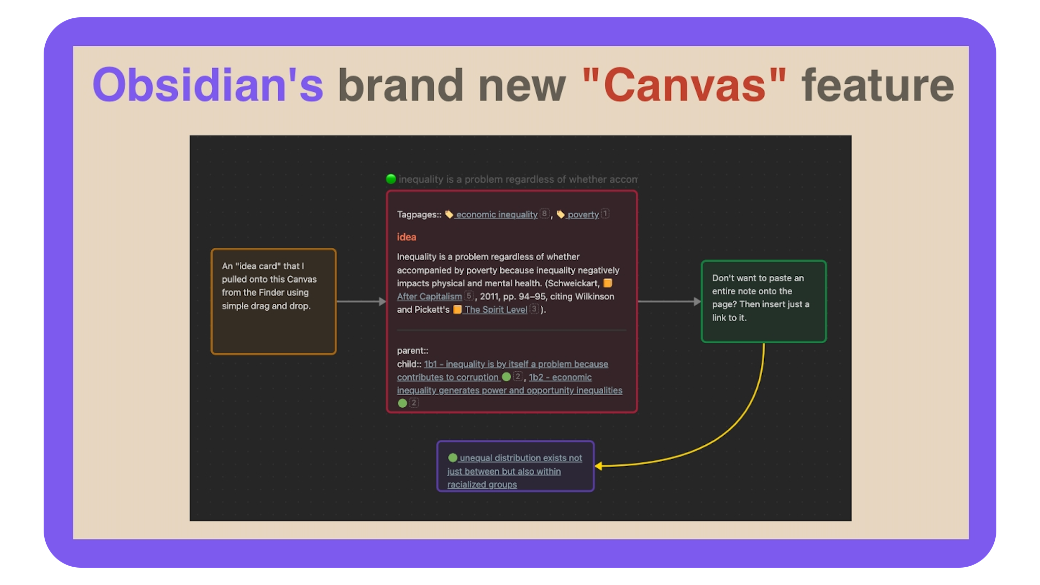 Obsidian's brand new "Canvas" feature 📽